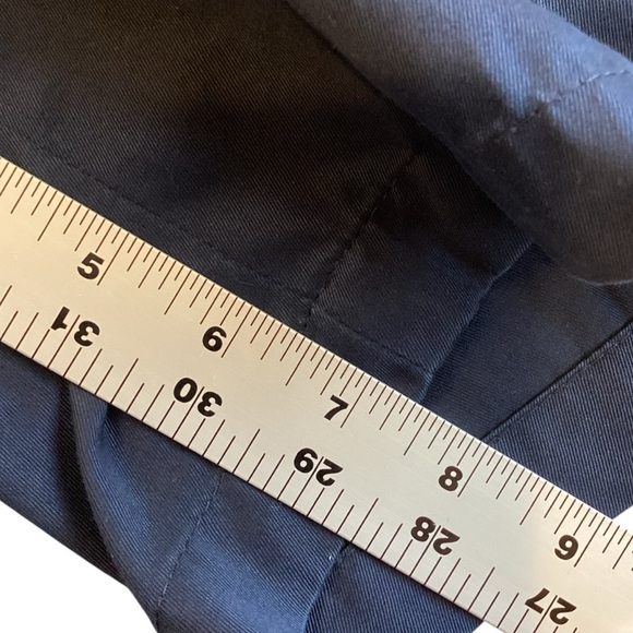 Vintage Elandale Cotton High Waist Pleated Front Shorts, Navy Blue - Size 8 - Picture 8 of 8